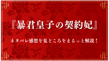 『暴君皇子の契約妃』ネタバレ感想と見どころ｜作品の魅力をまるっと解説！